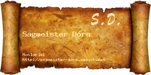 Sagmeister Dóra névjegykártya