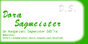 dora sagmeister business card